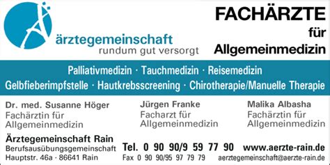 ärztegemeinschaft rain|Ärztegemeinschaft in Rain ⇒ in Das Örtliche